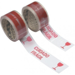 FITA ADESIVA 45mm X 50m CUIDADO FRAGIL TRANSPARENTE 3M
