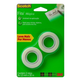 FITA ADESIVA MAGICA 12mm X 20m C/2 RL SCOTCH 3M