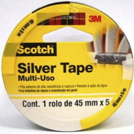 FITA ADESIVA SILVER TAPE 45mm X 5m TAPE CINZA 3M
