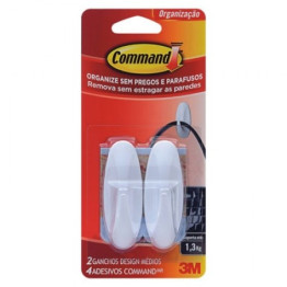 GANCHO COMMAND DESIGN MEDIO C/2 3M