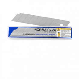LAMINA LARGA 18MM ESTOJO C/10UN PROFISSIONAL LB-10 PLUS NORMA