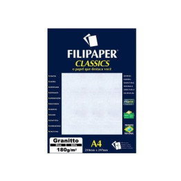 PAPEL ESPECIAL GRANITO BLUE A4 180g 50FLS FILIPAPER 961