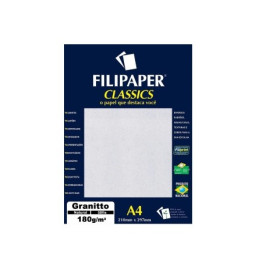 PAPEL ESPECIAL GRANITO NATURAL A4 180g 50FLS FILIPAPER