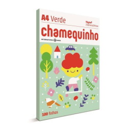 PAPEL SULFITE A4 75G 210 X297 CHAMEQUINHO VERDE 100FLS