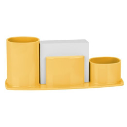 PORTA LAPIS CLIPS E LEMBRETE AMARELO MILLENNIUM ACRIMET 740