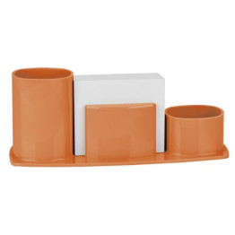 PORTA LAPIS CLIPS E LEMBRETE LARANJA MILLENNIUM ACRIMET 740