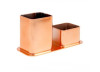 PORTA LAPIS E CLIPS METALIZADO ROSE GOLD DELLO 3030.RG