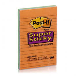 POST-IT 660 102X152MM 135FLS PAUTADO LISTA DE TAREFAS NEON SORTIDO 3M