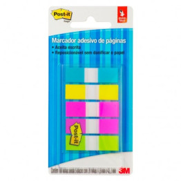 POST-IT FLAGS 5 CORES SORTIDAS 3M