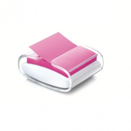 POST-IT POP-UP SUPORTE TRANSPARENTE E BRANCO + 1 BL ROSA 76X76MM 90FLS 3M