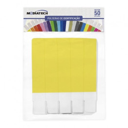 PULSEIRA IDENTIFICACAO AMARELA C/50 MEDIATECH