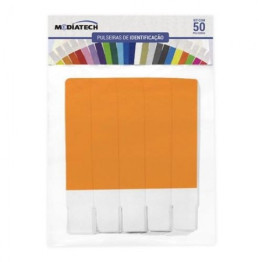 PULSEIRA IDENTIFICACAO LARANJA C/50 MEDIATECH