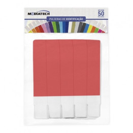 PULSEIRA IDENTIFICACAO VERMELHO C/50 MEDIATECH