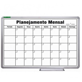 QUADRO BRANCO PLANEJAMENTO MENSAL 60 x 90CM ALUMINIO SOUZA 6334