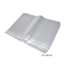 SACO PLASTICO TRANSPARENTE POLIPROPILENO 15 X 29CM C/50 CROMUS