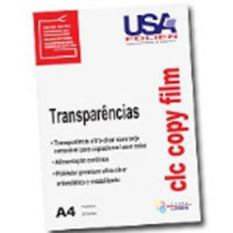 TRANSPARENCIA JATO DE TINTA A4 C/TARJA 50FLS USA FOLIEN 8341