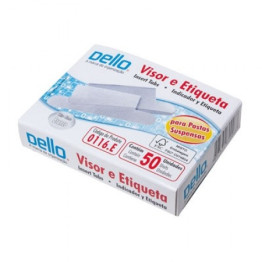 VISOR P/PASTA SUSPENSA C/50 BRANCA 0116.E. DELLO